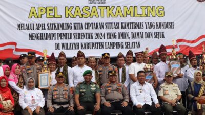 Polres Lamsel Gelar Apel Kasatkamling Persiapan Pemilu 2024