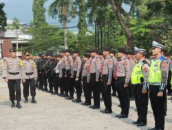 Polres Lamsel Gelar Pasukan Pengamanan Jumpa Bakti Gembira PMR Tingkat Nasional Ke-IX