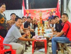 Raih Juara Camat CUP, Tim Volly Desa Bali Agung Banjir Bonus