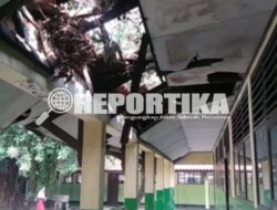 Miris…Gedung Sekolah SDN Kayuringin Jaya 13 Dan 12 Nyaris Ambruk