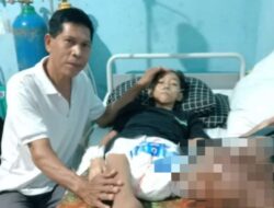 Kanker Tulang, Farel Rizkia Seorang Bocah 10 Tahun Asal Lampung Selatan Terbaring Lemas