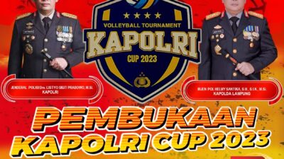 Tiga Pasukan Kepung Polda Lampung, Saling Gempur Rebut Juara Grup Zona III Turnamen Voli Kapolri Cup