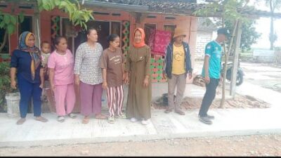 Warga Kampung Sarian Untung Sumber Reja Berterimakasih Telah di Bangun Jalan Lingkungan