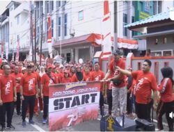 HUT Kemenkumham dan HDKD, Rutan Kelas 1 Medan Gelar Jalan Santai