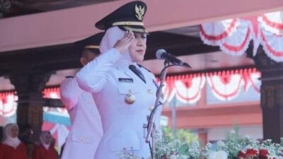 Dirgahayu RI Ke-78, Bupati Mojokerto Wejang Para Peserta Upacara