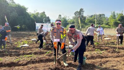 Kapolres Subang Laksanakan Giat Penanaman Pohon di Desa Palasari Ciater