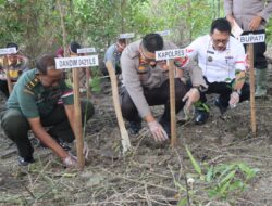 Polri Peduli Penghijauan, Polres Lamsel Tanam 2.100 Bibit Pohon