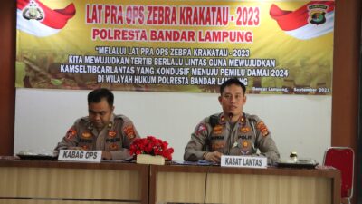 Polresta Bandar Lampung Gelar Lat Pra Ops Zebra Krakatau 2023