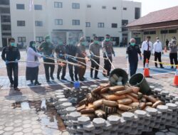 Polres Lamsel Musnahkan BB Narkoba, Sabu 22,356 Kg, Ganja 195 Kg, Ekstasi 18.985 Butir