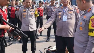 Kapolres Sukabumi Kota Cek Kesiapan Sarpras Jelang Ops Mantap Brata 2023-2024