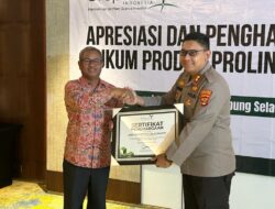 9 Personil Polres Lampung Selatan Terima Apresiasi dan Penghargaan Dari Croplife Indonesia