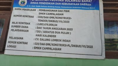 SMKN Campalagian Dapat Kucuran Dana DAK 2.8 Miliar Rupiah Lebih