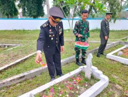 Wakili Kapolres, Kabag SDM Ikuti Upacara Ziarah Nasional dan Tabur Bunga