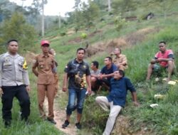 Personel Polsek Polman Datangi Lokasi Karhutla