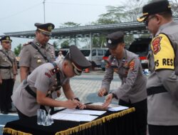 Pesan Kapolres Lamsel Saat Sertijab Pejabat Baru