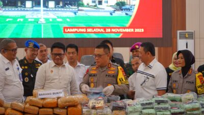 Polda Lampung Gagalkan Penyelundupan Sebanyak 113 Kg Sabu Selama Satu Bulan