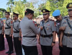 Kapolres Polman Pimpin Upacara Serah Terima Jabatan dan Penanggalan Jabatan