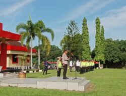 Pengamanan Nataru, Polres Banyuasin Gelar Apel Pasukan Operasi Lilin Musi 2023