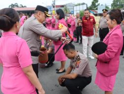 Kapolresta Deli Serdang Pimpin Upacara Kenaikan Pangkat Personil