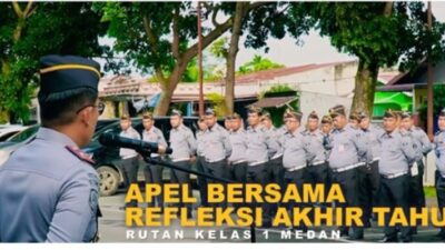 Rutan Kelas I Kota Medan Gelar Apel Pertama Awal Tahun