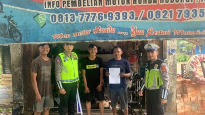 Satlantas Polres Pali Himbau Bengkel dan Pengguna Sepeda Motor Tentang Knalpot Brong