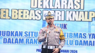 Libatkan Berbagai Unsur, Dirlantas Polda Sumsel Gelar Apel Zero Knalpot Brong