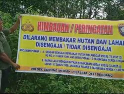 Polsek Gunung Meriah Himbau Pencegahan Karhutla ke Masyarakat