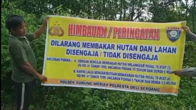 Polsek Gunung Meriah Himbau Pencegahan Karhutla ke Masyarakat