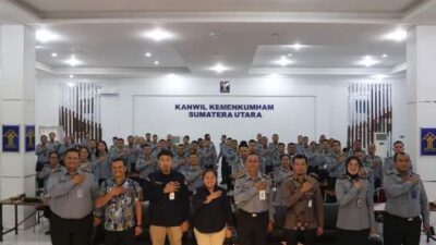 Rutan Kelas I Medan Ikuti Sosialisasi Teknis Pemilu Tahun 2024 di Lapas atau Lapas