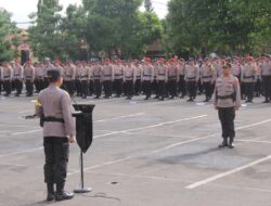 Polresta Bandar Lampung Gelar Apel Kesiapan Personel Pengamanan TPS Pemilu 2024