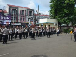 Polsek Bekasi Selatan Persiapan Apel Pengamanan Menjelang H-1 Pemilu 2024