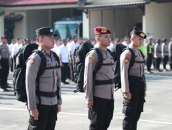 Apel Pergeseran Pasukan Pengamanan TPS, 533 Personel Polres Kediri Resmi Bertugas