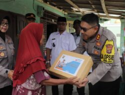 Kapolres Lamsel Menyambangi Lokasi Terdampak Bencana Alam di Kecamatan Merbau Mataram