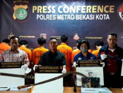 Tim Cyber Patroli Polres Metro Bekasi Kota Menangkap Belasan Remaja Terlibat Tawuran