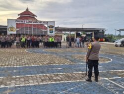 Polres Lamsel Menggelar Apel Pengamanan Malam Takbir dan Hari Raya Idul Fitri 1445 H