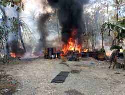 Kilang Minyak Ilegal Padang Tualang Terbakar, Keberadaanya Tuai Pertanyaan 