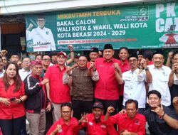 Relawan dan Pengurus DPC PDIP Ke Kantor DPC PKB Kota Bekasi Mengawal Tri Adhianto