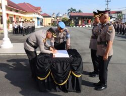 Kapolresta Deli Serdang Pimpin Sertijab Kabag SDM