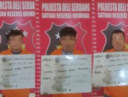 Tim Opsnal Sat Reskrim Polresta Deli Serdang, Berhasil Tangkap 3 Pelaku Curanmor