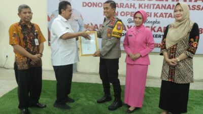 Polres Mojokerto Gelar Baksos Kesehatan Jelang Hari Bhayangkara Ke-78