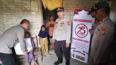 Hari Bhayangkara Yang Ke-78, Polsek Palas Laksanakan Kegiatan Bakti Sosial