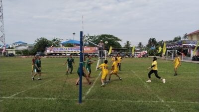 Sat Reskrim Juara I dalam Pertandingan Bola Final Voly HUT Bhayangkara Ke-78