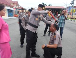 Kapolresta Deli Serdang Pimpin Upacara Kenaikan Pangkat Personil Polresta Deli Serdang Periode 1 Juli 2024