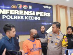 Gelar Press Release, Polres Kediri Ungkap Kronologi Suami Siram Anak dan Istri dengan Air Keras