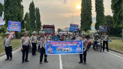 Gelar Ops Patuh Toba 2024, Polresta Deli Serdang Berikan Himbauan dan Edukasi Ke Pengendara