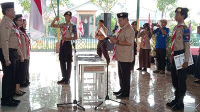 HM Ali Yusuf Siregar Lantik Pengurus Gerakan Pramuka Kwarran Percut Sei Tuan