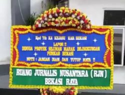 Kirim Karangan Bunga LAPOR!!! RJN Harapkan KEJARI Tegas Dugaan Proyek Siluman Pemkab Bekasi