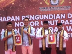 KPUD Lamsel Tetapkan Nomor Urut Paslon Peserta Pemilukada 2024