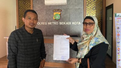 Datangi Polrestro Bekasi Kota, Ahli Waris H. Nasrudin Silih Buat Laporan Polisi