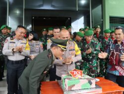 HUT TNI Ke-79, Jajaran Polresta Deli Serdang Berikan Surprise